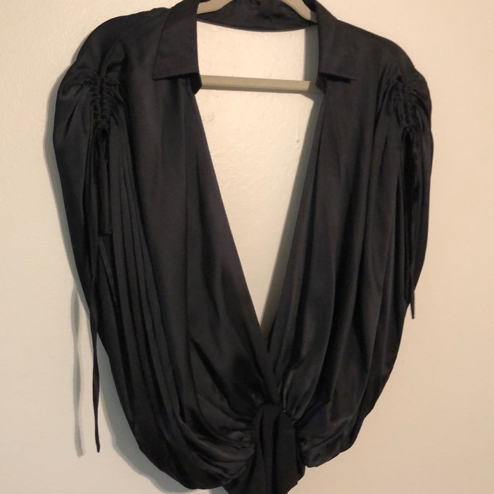 Leal Daccarett 2 Silk V Neck Bodysuit